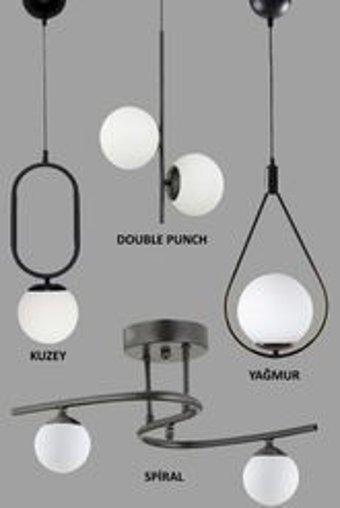 Evsehomes Tekli Mavi Resimli Modern Kumaş Bebek-Çocuk Odası Avize