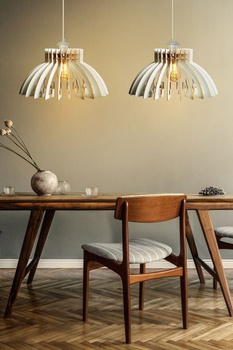 Ferisa Home Tekli Kahverengi Ahşap Modern Ahşap Salon-Oturma Odası Avize
