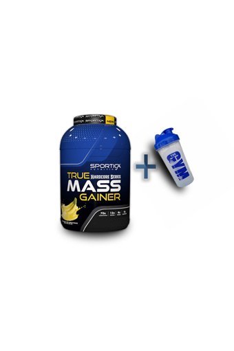 Sportica Nutrition Muz Aromalı 30 Servis Kilo Aldırıcı Gainer 3000 gr Toz + Shaker