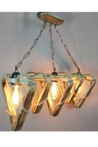 Fico Home Margarita Tekli Bej Ledli Eskitme Metal Salon Avize