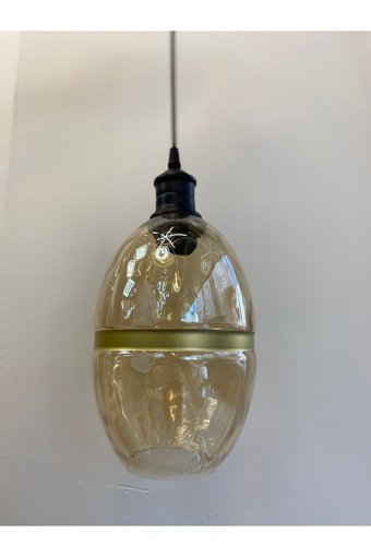 Ömür Avize Tekli Beyaz Metal Modern Alüminyum Salon-Oturma Odası Avize
