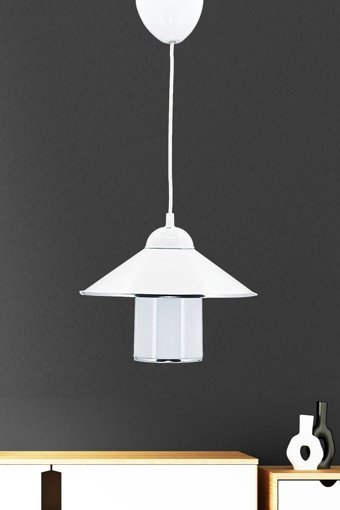 Abralight Rosemaya Tekli Beyaz Sarkıt Klasik Metal Salon-Oturma Odası Avize