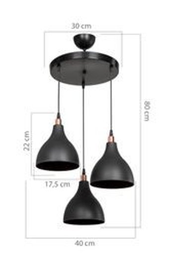 Luna Lighting 2'li Sarı Plafonyer Modern Metal Salon-Oturma Odası Avize