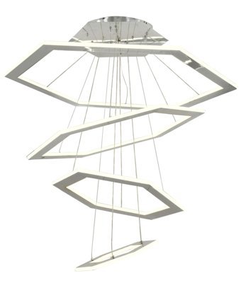 Tt Aydınlatma Tt304-4+1-By 5'li Beyaz Ledli Modern Alüminyum Salon-Oturma Odası Avize