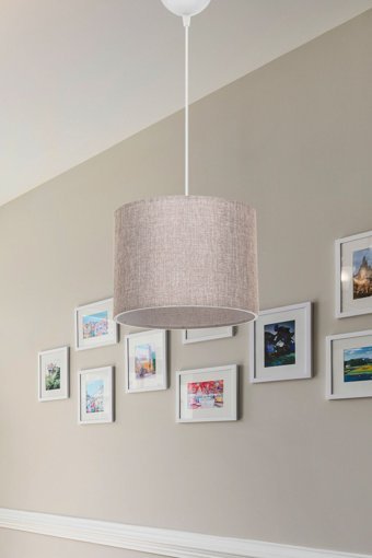 Ag Lightdesign Tekli Bej Pasta Modern Plastik Mutfak Avize