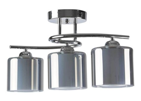 Avizehome Bisiklet 3'lü Beyaz Sarkıt Modern Krom Salon-Oturma Odası Avize