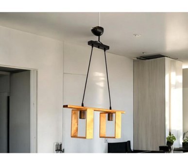 Polataydinlatma Tekli Siyah Sarkıt Klasik Metal Salon-Oturma Odası Avize