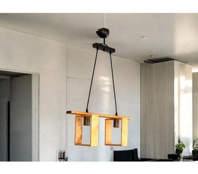 Polataydinlatma Tekli Siyah Sarkıt Klasik Metal Salon-Oturma Odası Avize