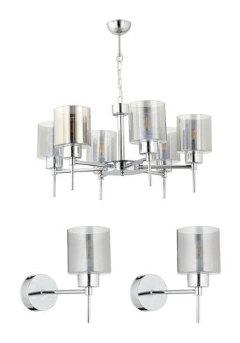 Apliqa Bürke 6'lı Kahverengi Sarkıt Modern Metal Salon-Oturma Odası Avize