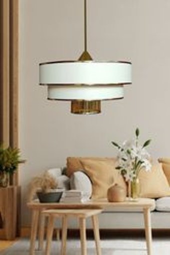 Abralight K18 Tekli Gri Modern Plastik Salon-Oturma Odası Avize