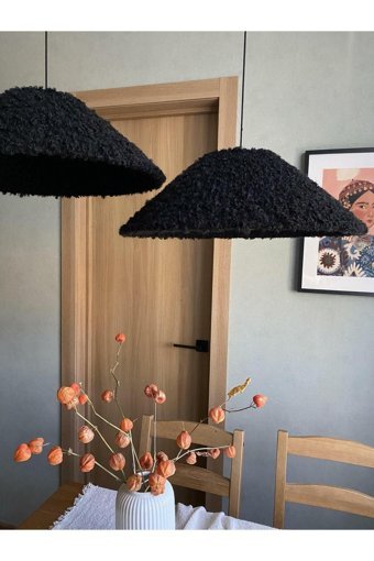 Monolux 2'li Siyah Ledli Modern Alüminyum Salon-Oturma Odası Avize
