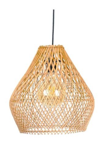 Mutlu Tekli Kahverengi Modern Bambu Antre-Hol Avize