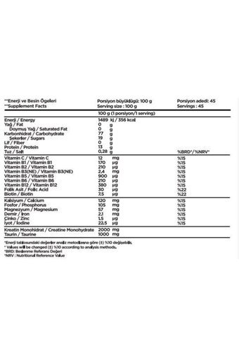 Bpn Best Plus Nutrition Çikolata Aromalı 45 Servis Kilo Aldırıcı Gainer 4500 gr Toz + Vitamin + Shaker