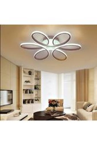 Ravello Arya 4'lü Altın Kumandalı Ledli Modern Alüminyum Salon-Oturma Odası Avize