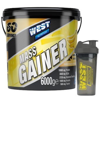 West Nutrition Muz Aromalı 60 Servis Kilo Aldırıcı Gainer 6000 gr Toz