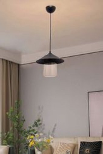 Dekovien Tekli Altın Kumaş Retro Kumaş Salon-Oturma Odası Avize