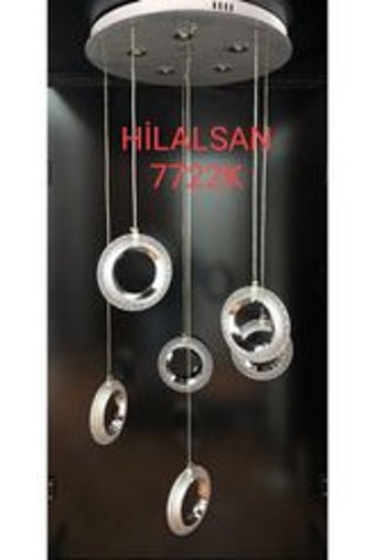 Goozo Tekli Beyaz Cam Modern Plastik Salon-Oturma Odası Avize