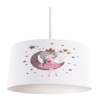 Vivido Abajur Tekli Pembe Modern Kumaş Bebek-Çocuk Odası Avize