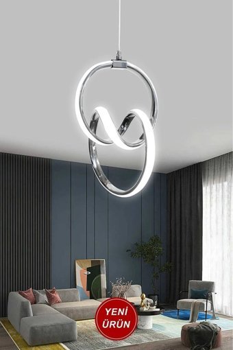 Rattam Mushroom Tekli Kahverengi Sarkıt Modern Bambu Salon-Oturma Odası Avize