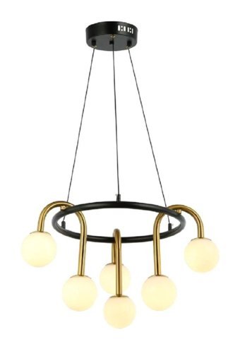 Modelight Tekli Siyah Ahşap Modern Ahşap Salon-Oturma Odası Avize
