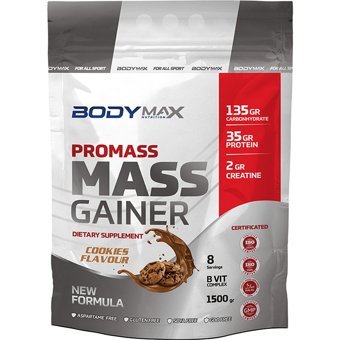 Body Maxx Kurabiye - Çilek Aromalı 16 Servis Kilo Aldırıcı Gainer 2x1500 gr Toz