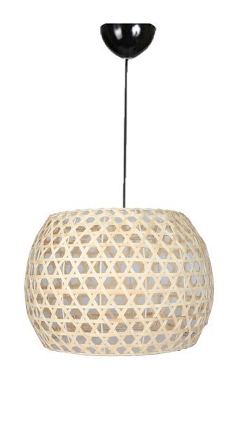 Luna Lighting 4458-72 Tekli Bej Hasır Rustik Bambu Salon-Oturma Odası Avize