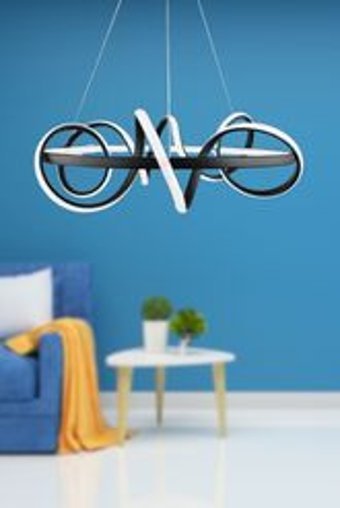 Vk Home Aydınlatma Arven 2'li Siyah Sarkıt Modern Plastik Salon-Oturma Odası Avize