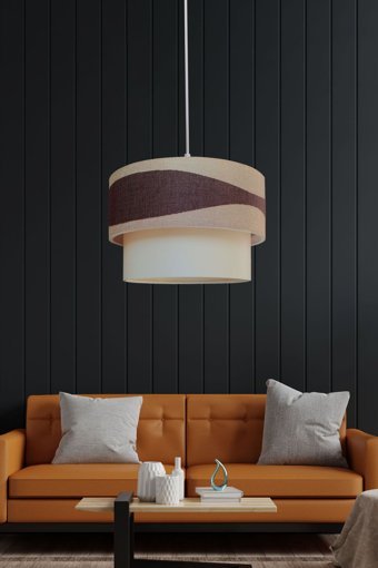 Abralight K11 Tekli Kahverengi Plastik Modern Plastik Salon-Oturma Odası Avize