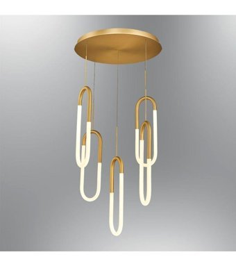 Kocvizyon Ava Tekli Bej Sarkıt Modern Kumaş Salon-Oturma Odası Avize