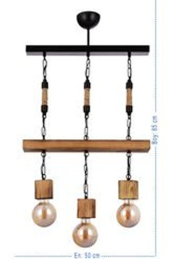 Ömür Avize Duru Tekli Sarı Ledli Modern Metal Salon-Oturma Odası Avize