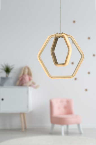 Begüsa Tekli Beyaz Ledli Modern Metal Salon-Oturma Odası Avize