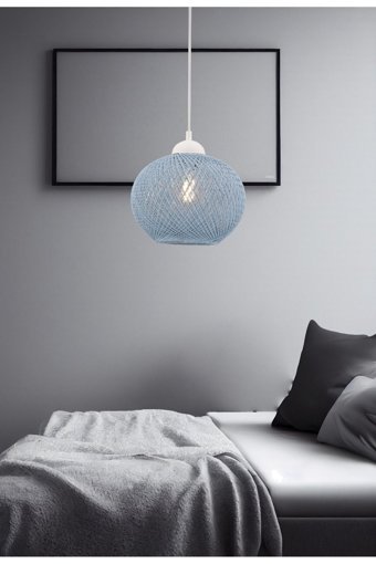 Elektroyou Tekli Gri Kumandalı Sarkıt Modern Alüminyum Salon-Oturma Odası Avize