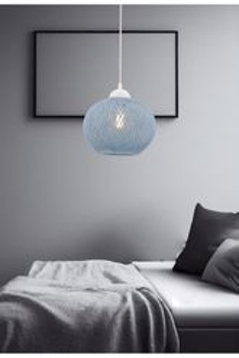 Elektroyou Tekli Gri Kumandalı Sarkıt Modern Alüminyum Salon-Oturma Odası Avize