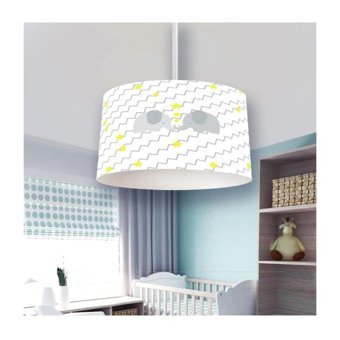 Bby Home & Desıgn Preto Tekli Gri Sarkıt Modern Kumaş Salon-Oturma Odası Avize