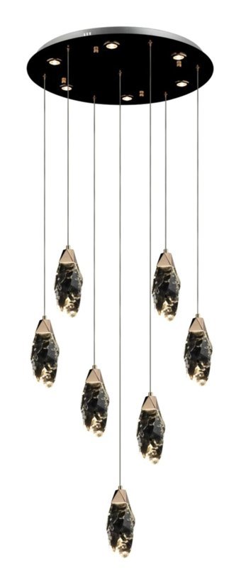 Voxlamp Lighting Solutions Vxl31033 Tekli Siyah Sarkıt Modern Alüminyum Salon-Oturma Odası Avize