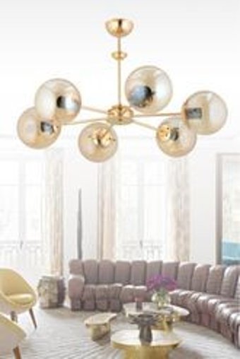 Home 2'li Siyah Ledli Modern Alüminyum Salon-Oturma Odası Avize