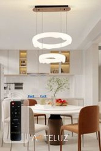 Arteluz Tekli Siyah Metal Modern Alüminyum Salon-Oturma Odası Avize