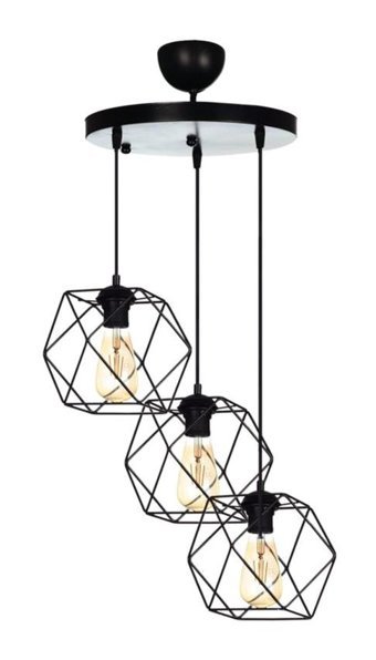 Özçelik 5'li Siyah Modern Metal Salon Avize