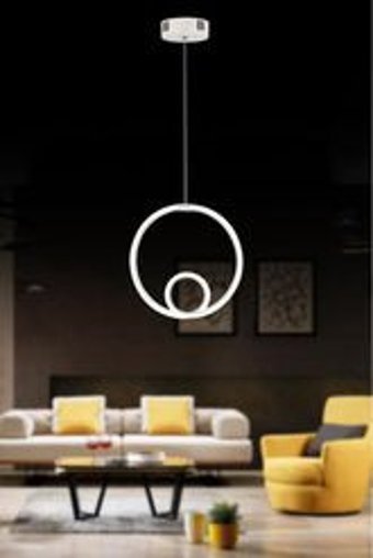 Hmydesign Couper Tekli Pembe Sarkıt Modern Kumaş Oturma Odası Avize