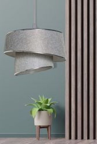 Evlight Tekli Altın Modern Kumaş Salon Avize