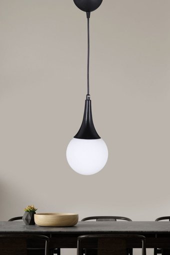 Şenay Aydınlatma Tekli Yeşil Kumaş Modern Kumaş Salon-Oturma Odası Avize