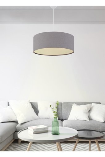 Hegza Lighting Cometa Tekli Gri Ledli Modern Alüminyum Salon-Oturma Odası Avize