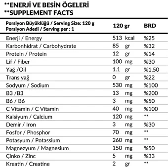 Powertech Kurabiye Aromalı 30 Servis Kas Yapıcı Gainer 3600 gr Toz