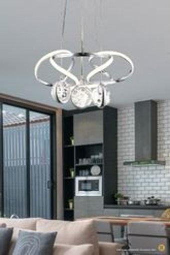 Bundera 2'li Siyah Metal Modern Metal Salon-Oturma Odası Avize