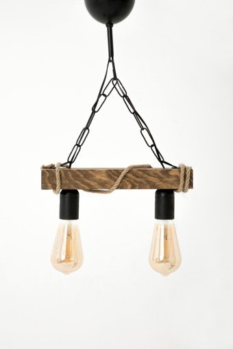 Luna Lighting 935717 Tekli Kahverengi Hasır Rustik Bambu Salon-Oturma Odası Avize
