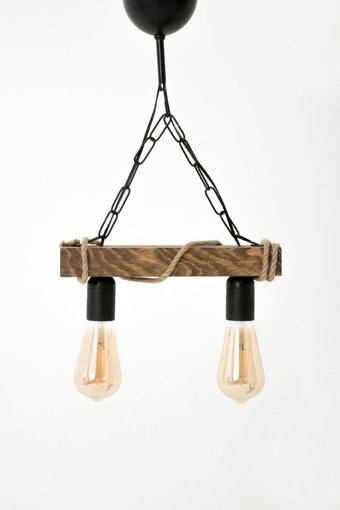 Luna Lighting 935717 Tekli Kahverengi Hasır Rustik Bambu Salon-Oturma Odası Avize
