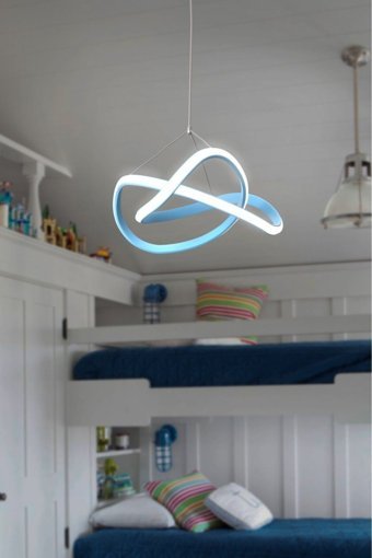 Poplinhome 1216 Tekli Ekru Makrome Bohem Çelik Salon-Oturma Odası Avize