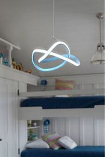 Poplinhome 1216 Tekli Ekru Makrome Bohem Çelik Salon-Oturma Odası Avize