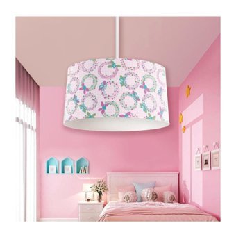 Bby Home & Desıgn Valens Tekli Çok Renkli Sarkıt Modern Kumaş Salon-Oturma Odası Avize