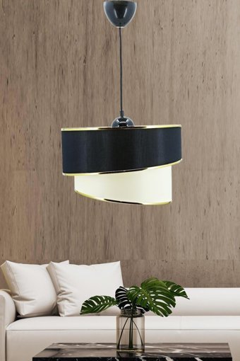 Eray Aydınlatma 9142 2'li Siyah Kare Modern Metal Salon-Oturma Odası Avize